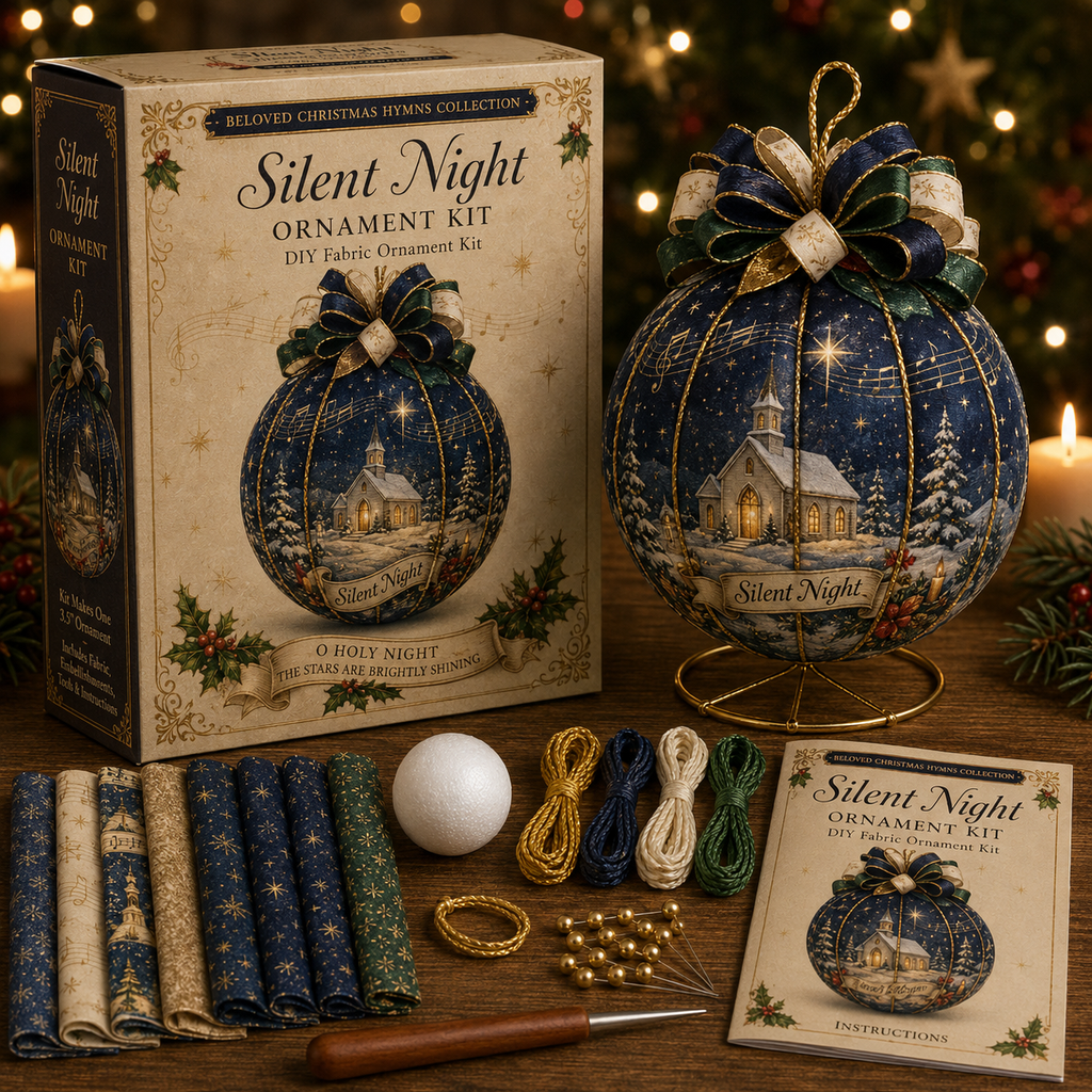 🎄 Beloved Christmas Hymns DIY Fabric Ornament Kit