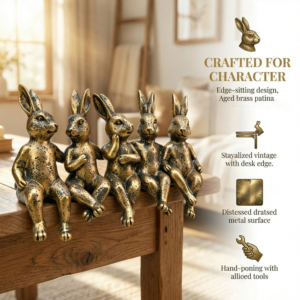 The Five Bunny Brothers Figurine Set