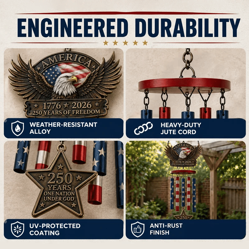 250 Years of Freedom Commemorate Wind Chime