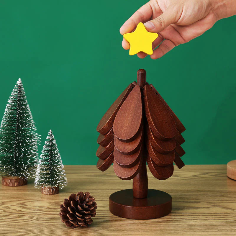 Christmas Tree-Shaped Trivet & Coaster Set
