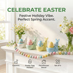 Spring Ceramic Pastel Easter Bunny Egg Holders