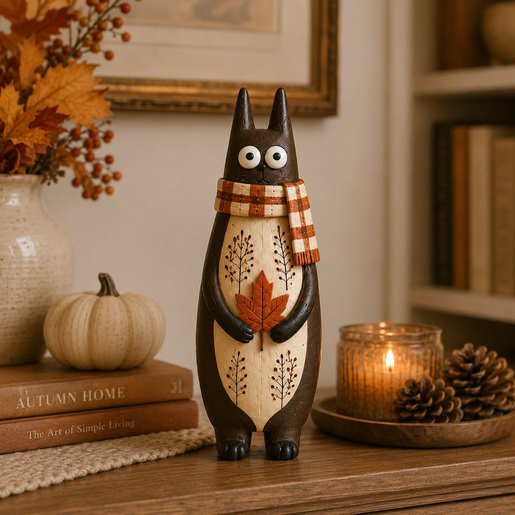 Buy More Save More--Autumn Whimsical Harvest Cat Figurine