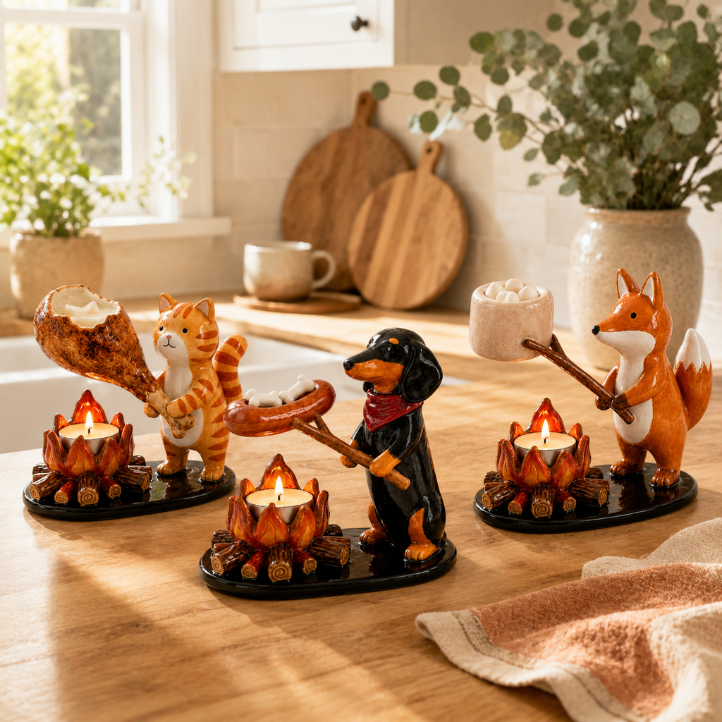 Campfire Animal Tealight Holder