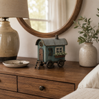 The Wandering Cottage – Lighted Solid Wood Vintage Traveling Cottage Decor