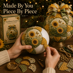 🌿 Garden & Birds Patchwork Ornament DIY Kit