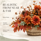 Autumn Harvest Planter Inserts – Set of 6 Realistic Fall Floral Picks