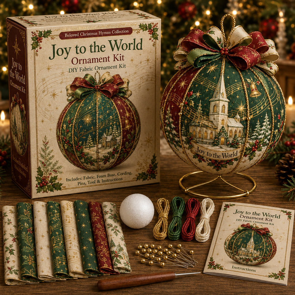 🎄 Beloved Christmas Hymns DIY Fabric Ornament Kit