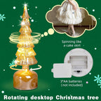 🎄Christmas On Sale🔥Rotating Mercury Glass Christmas Tree Decoration