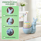 Spring Ceramic Pastel Easter Bunny Egg Holders