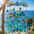 🐋 Ocean-Themed Crystal Wind Chime – Bring the Ocean Glow to Your Garden