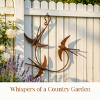 Rustic Metal Swallow Wall Art for Indoor & Outdoor Decor
