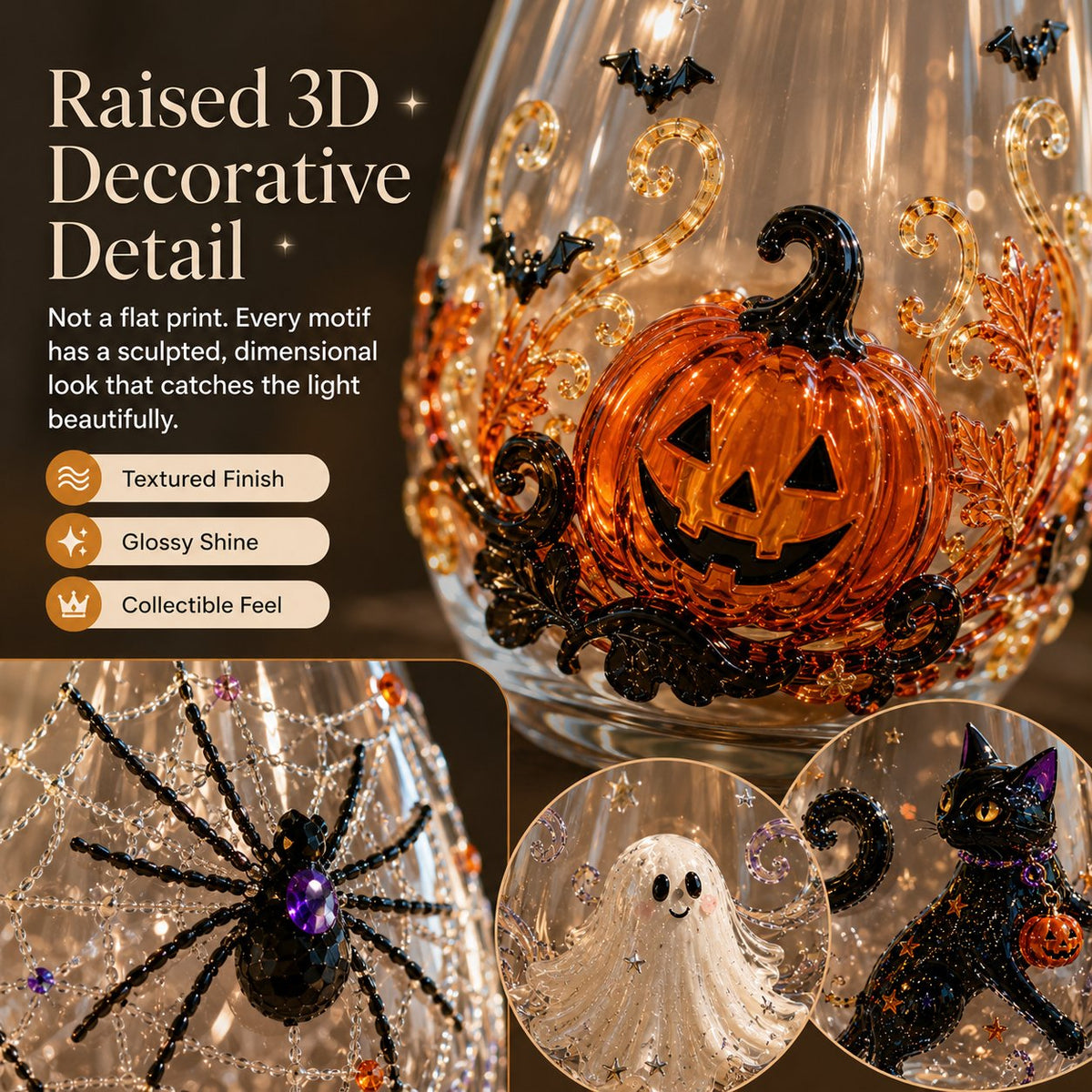 3D Halloween Glassware Collection | Spooky Designs, Festive Sips & Cozy Fall Moments