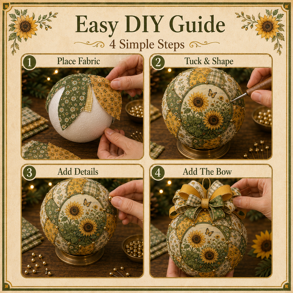 🌿 Garden & Birds Patchwork Ornament DIY Kit