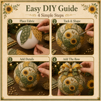 🌿 Garden & Birds Patchwork Ornament DIY Kit