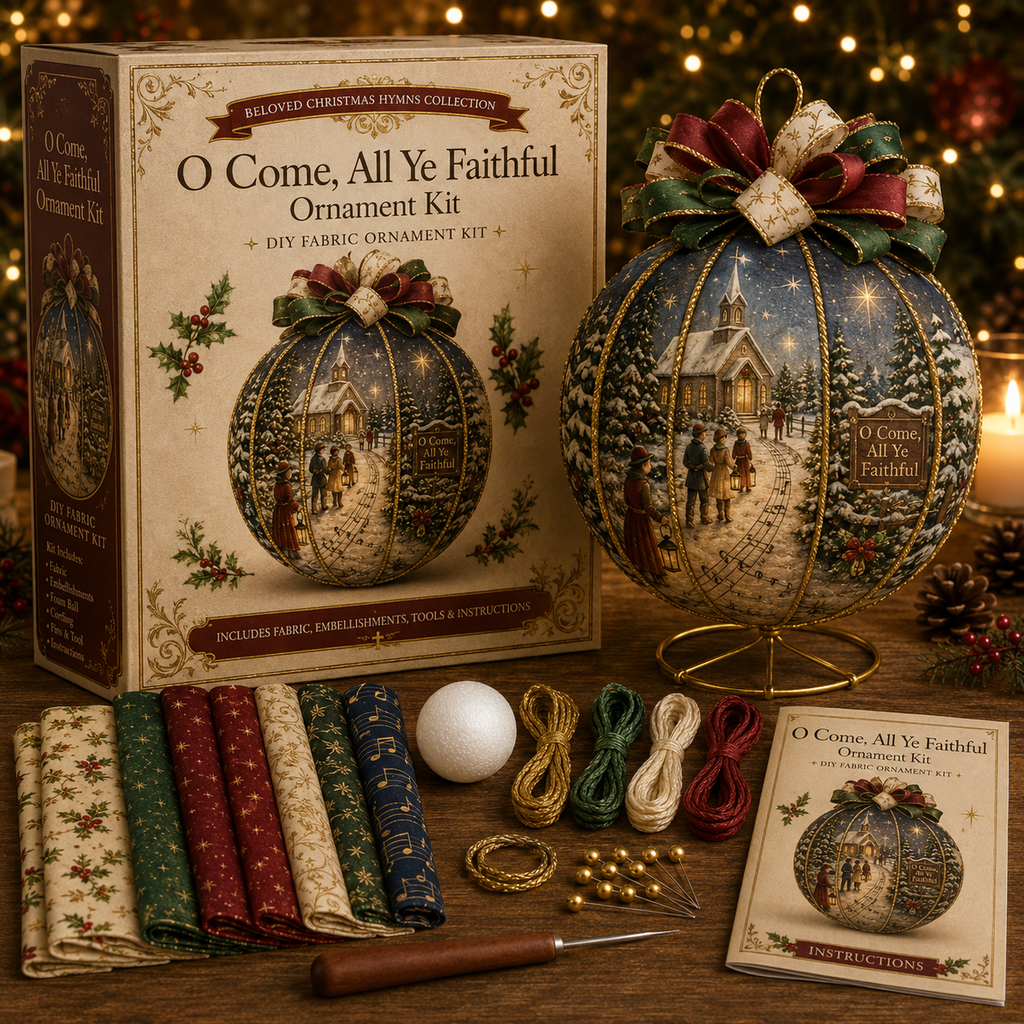 🎄 Beloved Christmas Hymns DIY Fabric Ornament Kit