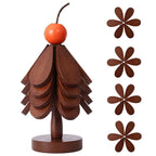 Christmas Tree-Shaped Trivet & Coaster Set