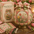 🌿 Garden & Birds Patchwork Ornament DIY Kit