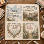 ✝️🧵 Vintage Faith & Cottage DIY Fabric Patch Panel