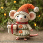🎁🐭 Deluxe Handmade Felt Mouse | Cozy Decor & Heartwarming Gift ✨