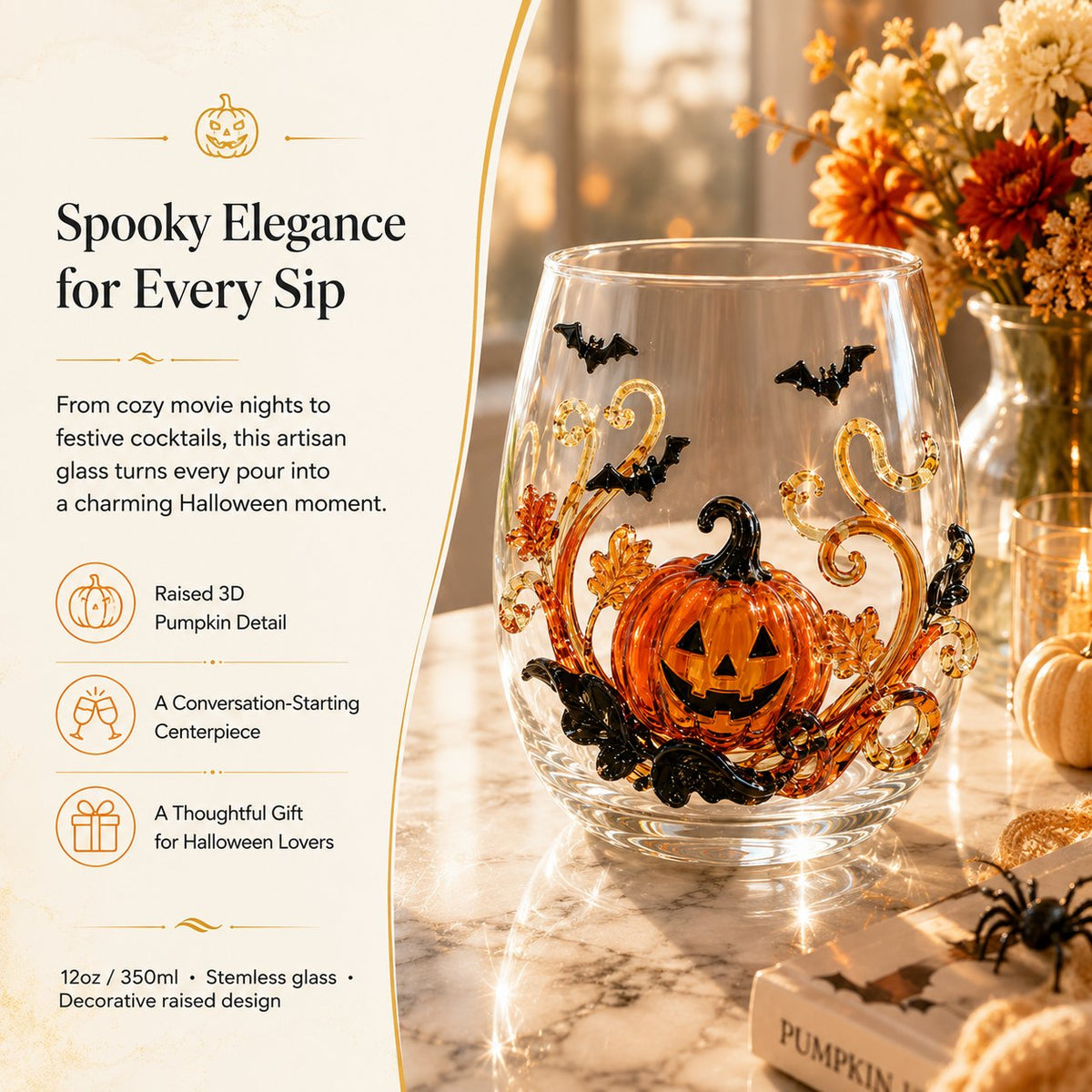 3D Halloween Glassware Collection | Spooky Designs, Festive Sips & Cozy Fall Moments