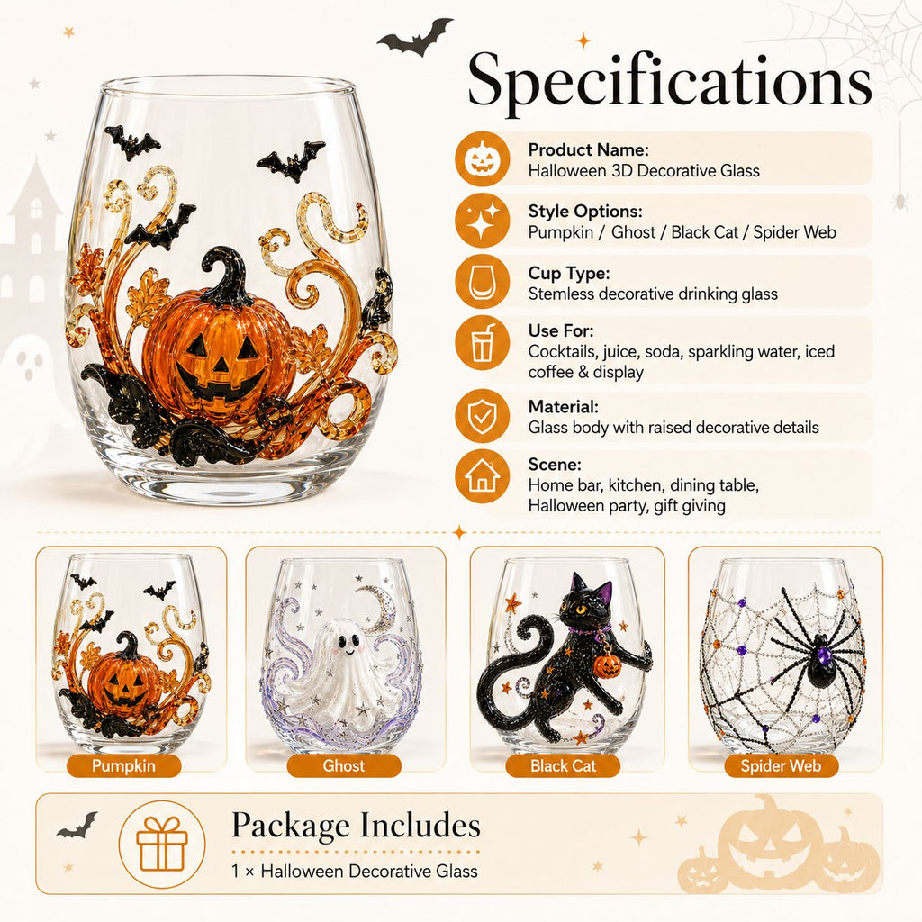 3D Halloween Glassware Collection | Spooky Designs, Festive Sips & Cozy Fall Moments