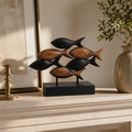 Flowing School Of Fish Sculpture