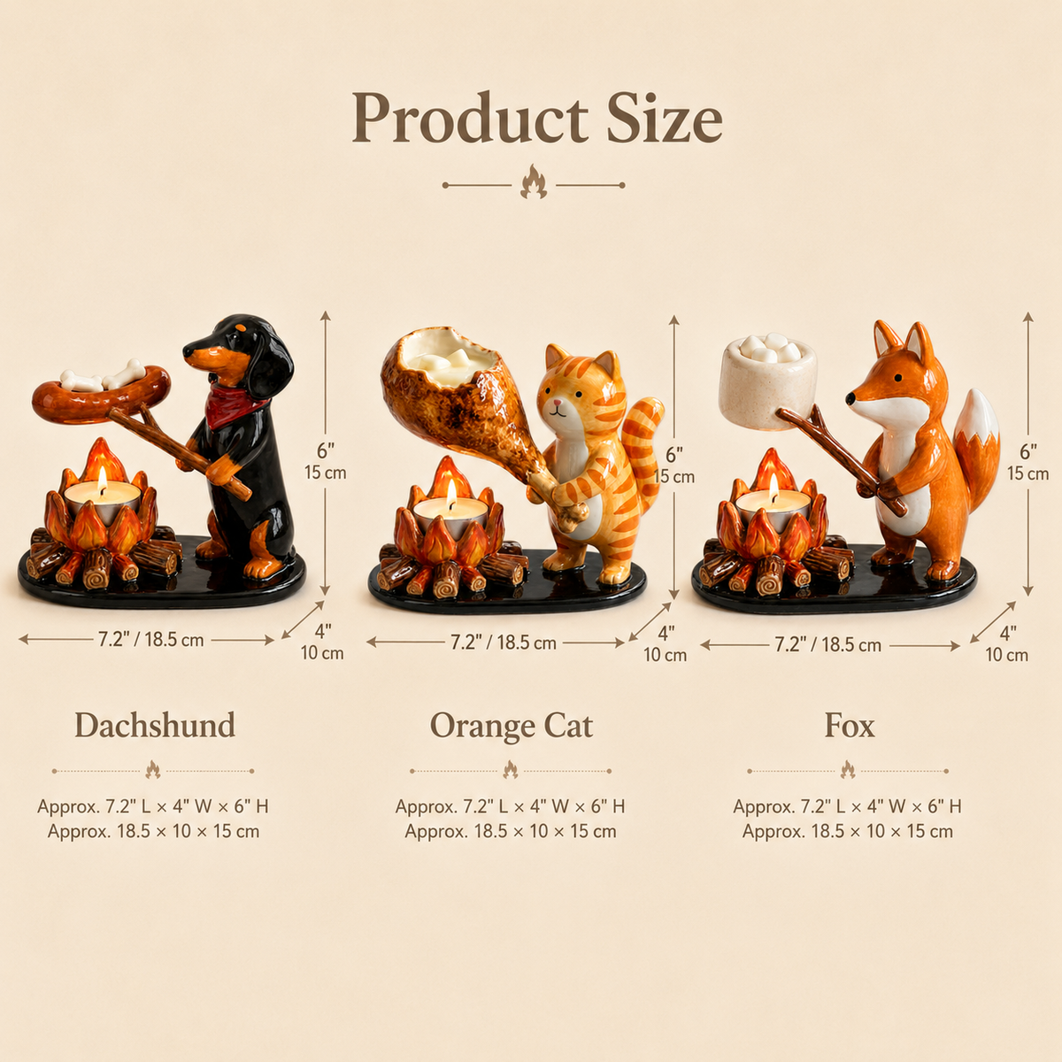 Campfire Animal Tealight Holder