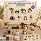 3D Beaded Nativity Collection DIY Kit – Handmade Christmas Faith Craft Set (8-Piece Set)