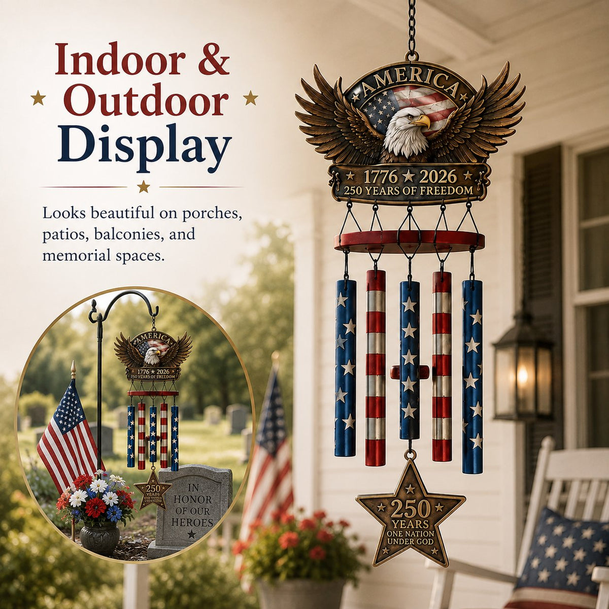 250 Years of Freedom Commemorate Wind Chime