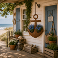 Rustic Anchor Hanging Planter