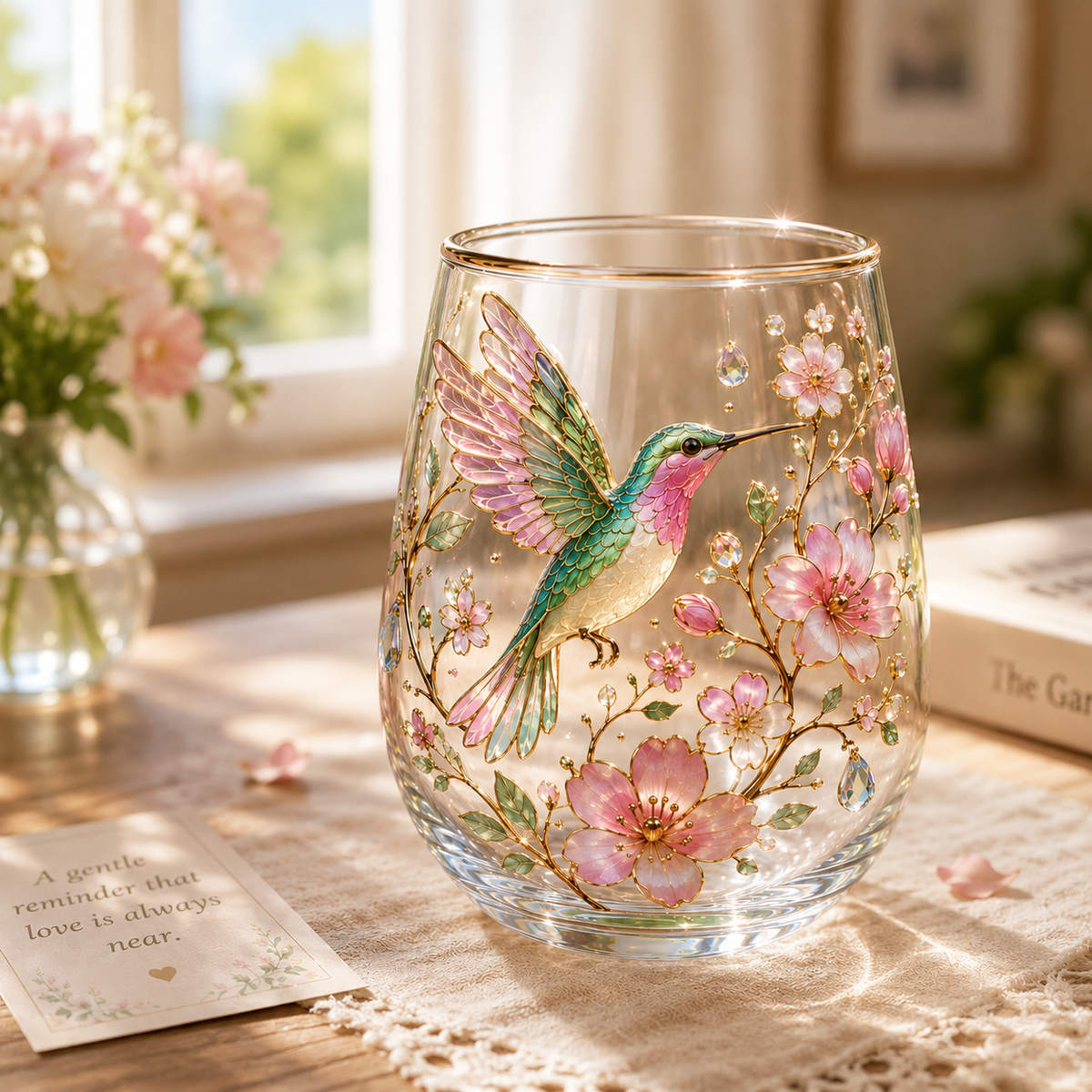 🌸Limited Edition 2026 Hummingbird Morning Bliss Glass Tea Cup☕