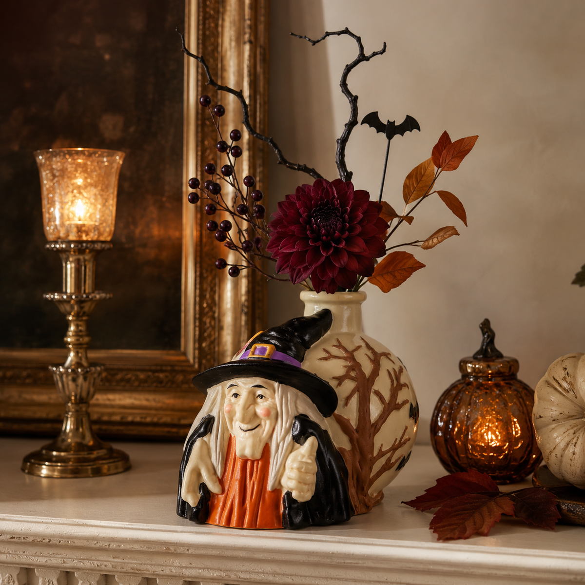 Vintage Witch Potion Bottle Vase
