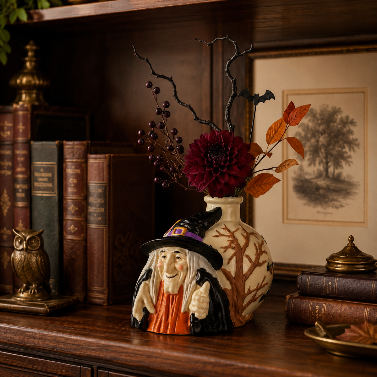 Vintage Witch Potion Bottle Vase