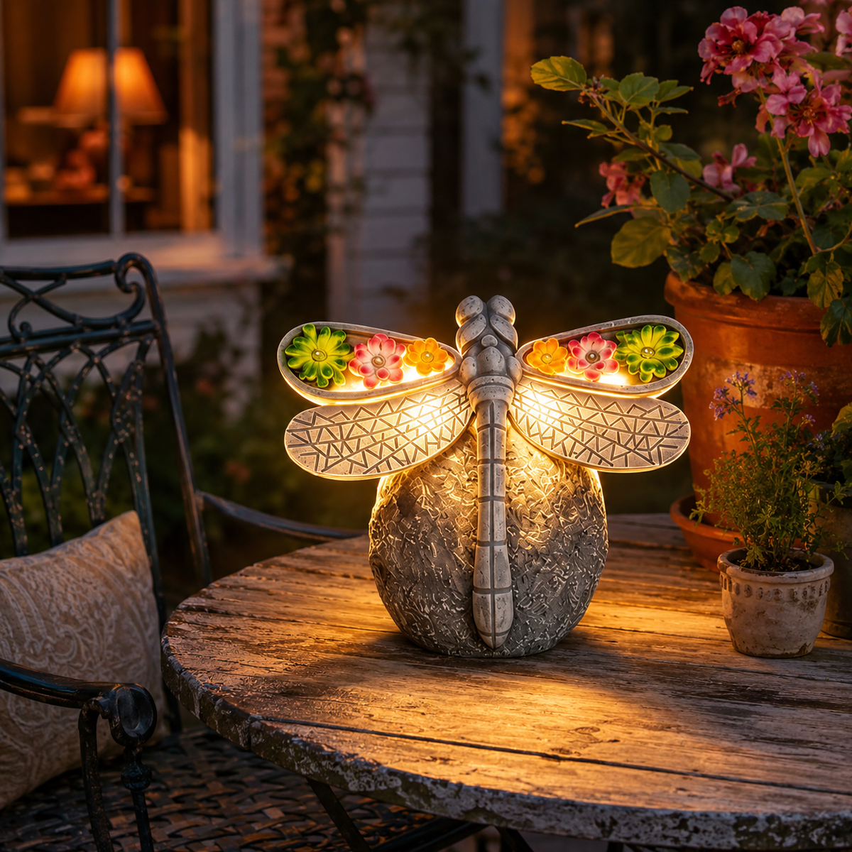 Solar Dragonfly Garden Light Decor