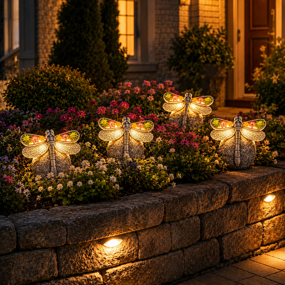 Solar Dragonfly Garden Light Decor