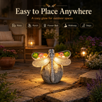 Solar Dragonfly Garden Light Decor