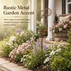 Rustic Metal Lotus Leaf Garden Stake