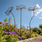 Rustic Metal Lotus Leaf Garden Stake