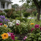 Rustic Metal Lotus Leaf Garden Stake