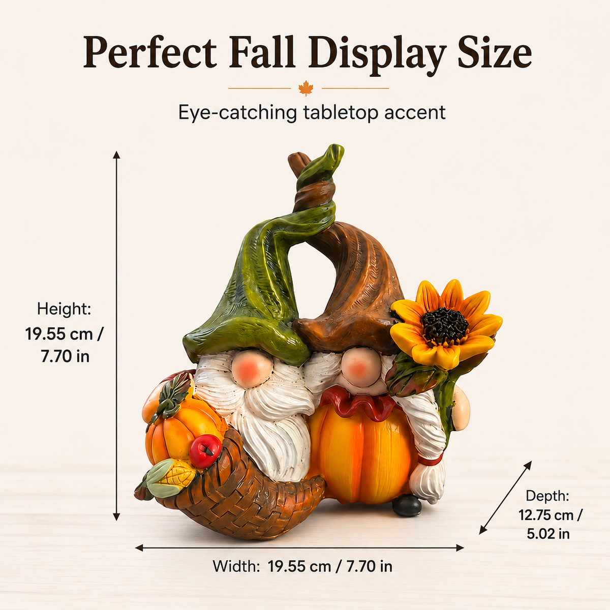 Harvest Gnome Fall Resin Decor