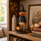 Pumpkin Witch Lantern Tabletop Decor