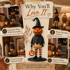 Pumpkin Witch Lantern Tabletop Decor
