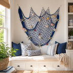 Lighted Coastal Fishing Net Wall Decor