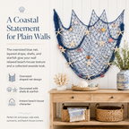 Lighted Coastal Fishing Net Wall Decor