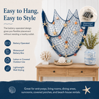 Lighted Coastal Fishing Net Wall Decor