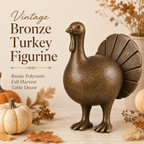 Vintage Bronze Turkey Figurine