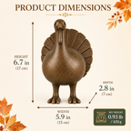 Vintage Bronze Turkey Figurine