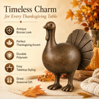 Vintage Bronze Turkey Figurine