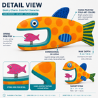 Whimsical Spring-Mouth Fish Wall Decor