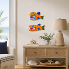 Whimsical Spring-Mouth Fish Wall Decor